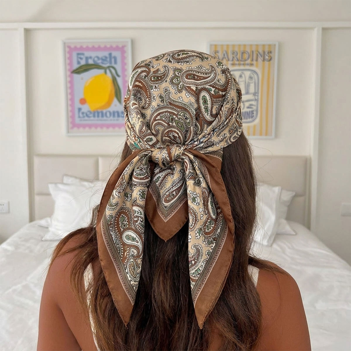 Scarf Silk Square - Yeni Tasarım Moda Kare ipek eşarp