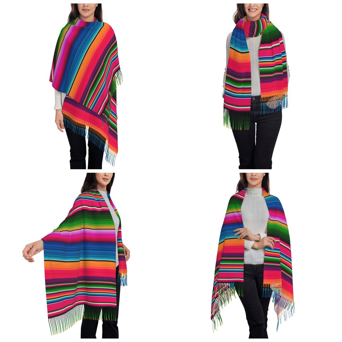 Meksika Battaniyesi Çizgili Fi - Woven Scarf Blanket incelemesi ve fiyatı