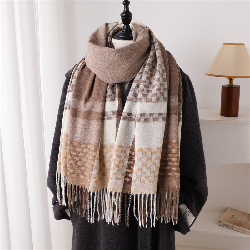 Lüks Marka Kaşmir Kadın Ekose  - Woven Scarf Blanket incelemesi ve fiyatı