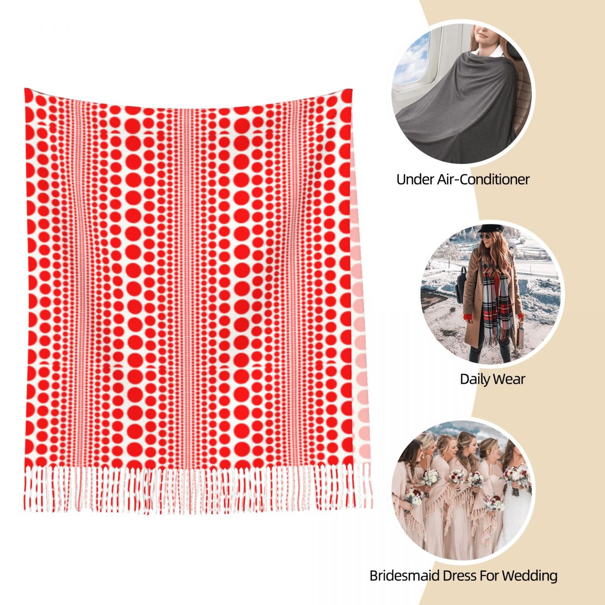 Kadınlar için Kırmızı Sonsuzlu - Infinity Scarf Knit incelemesi ve fiyatı